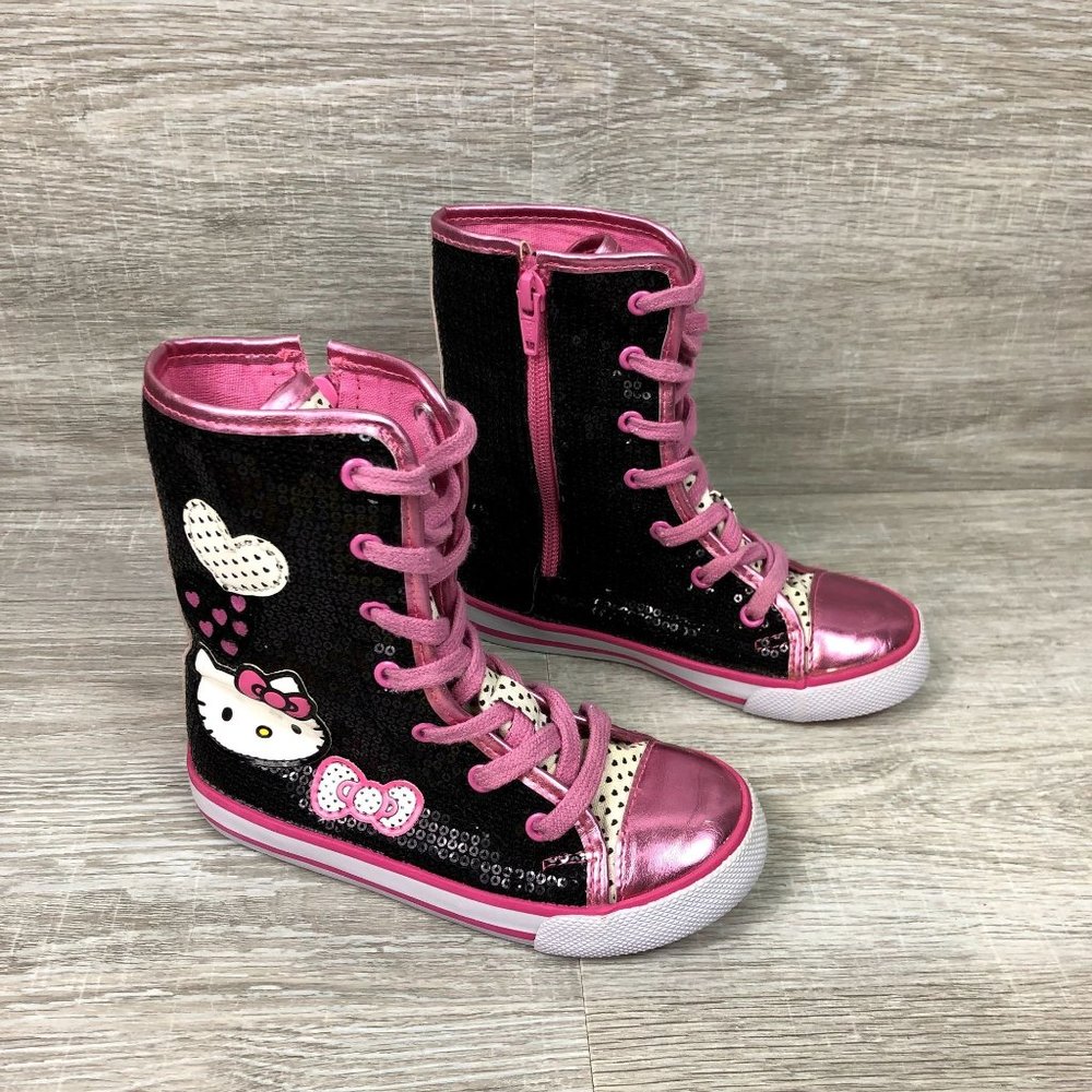 Girls Sanrio Hello Kitty Hi-Tops - Size 10M - Picture 1 of 8